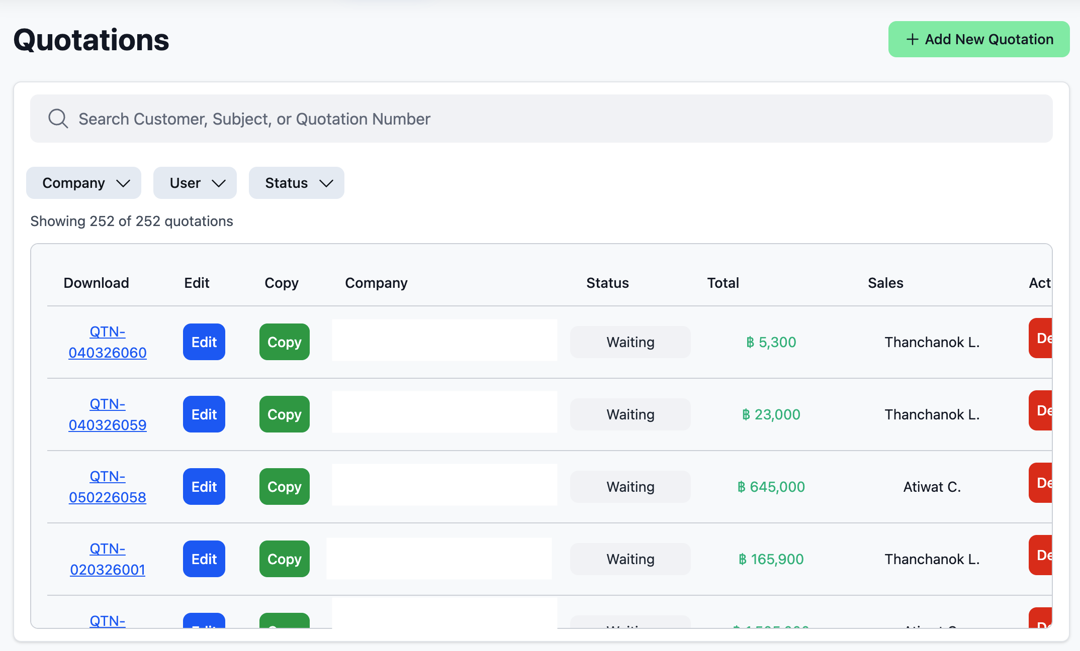 Quotation & Invoice Management