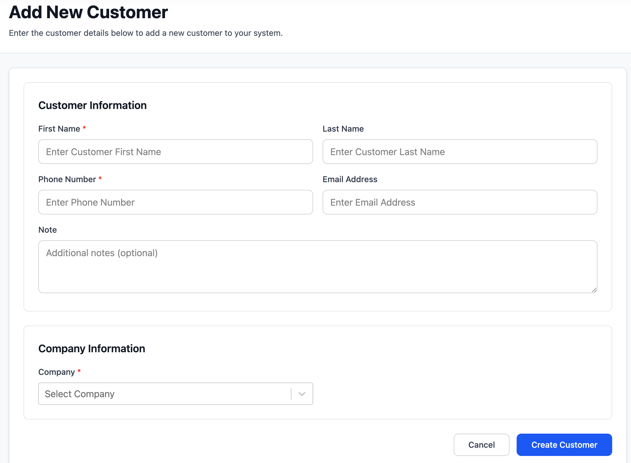 Customer Management